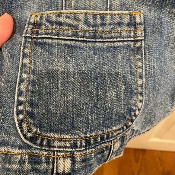 Tommy Hilfiger Women's‎ Size 8P Cropped Blue Jean Denim Trucker Jacket - Picture 9 of 9